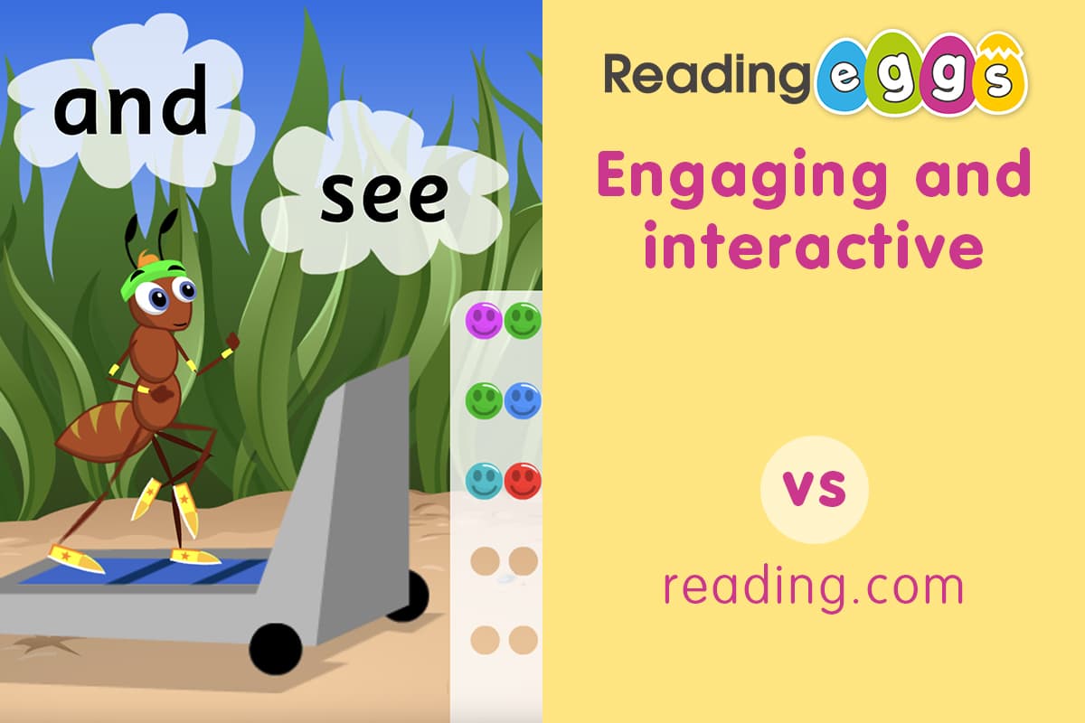 Reading Eggs vs reading.com – Reading Eggs offers a wider variety of engaging and interactive activities than reading.com