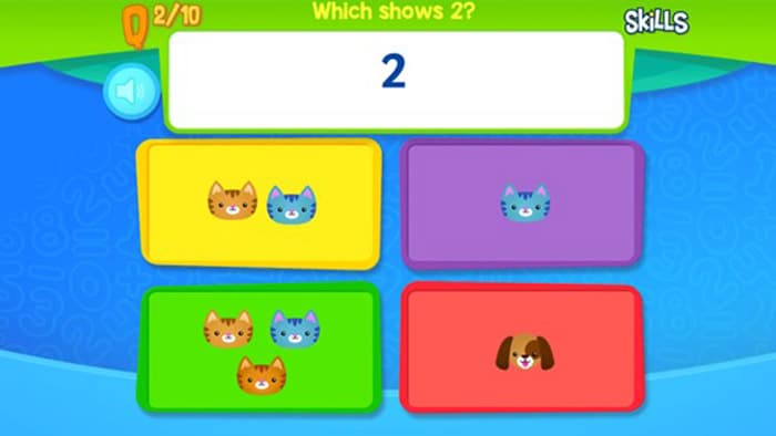 Maths skills quiz in mathseeds