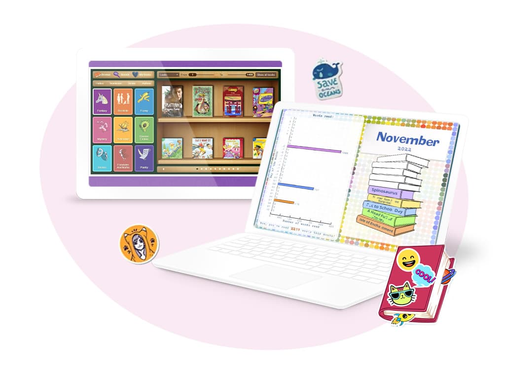 Reading Journal and the Library in Reading Eggs