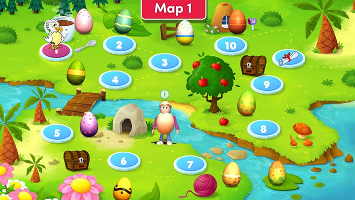 A learning map in Reading Eggs