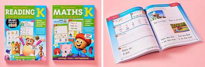 essential skills workbooks for kindergarten – reading and maths