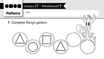 Free kindergarten worksheet maths patterns